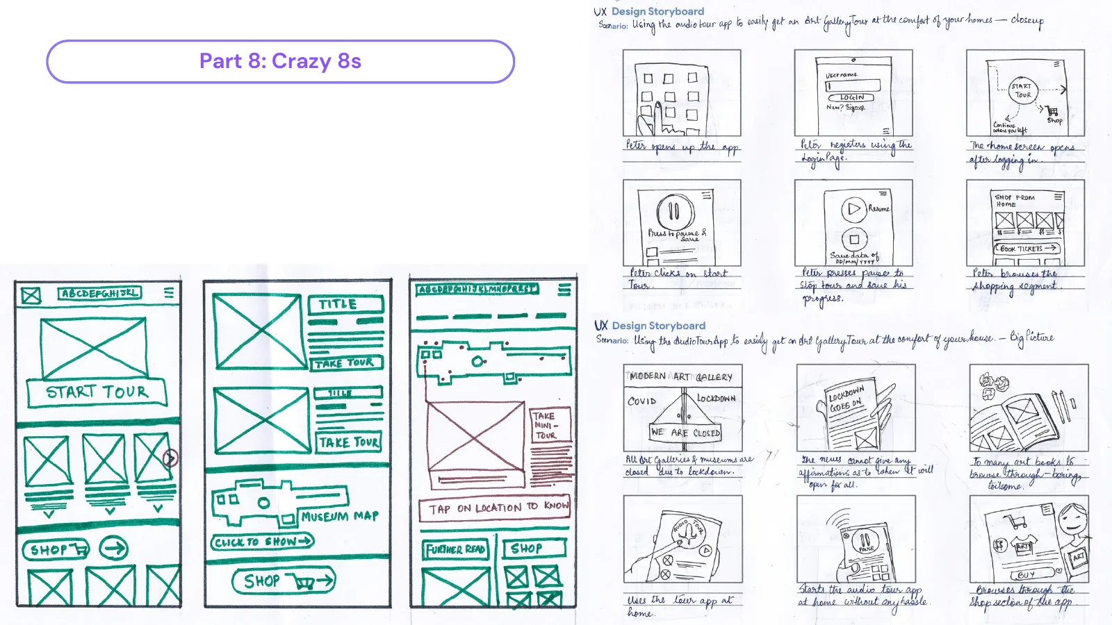Crazy 8s sketches