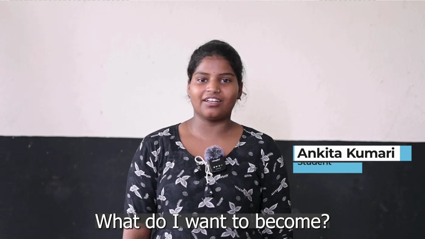 Ankita Kumari, a student, in the film